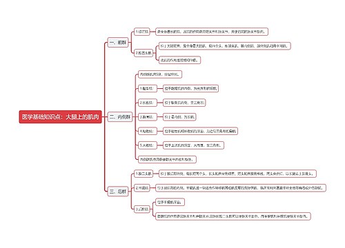 医学基础知识点：大腿上的肌肉思维导图