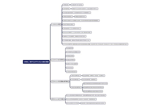 计算机三级PC技术Pentium微处理器思维导图上