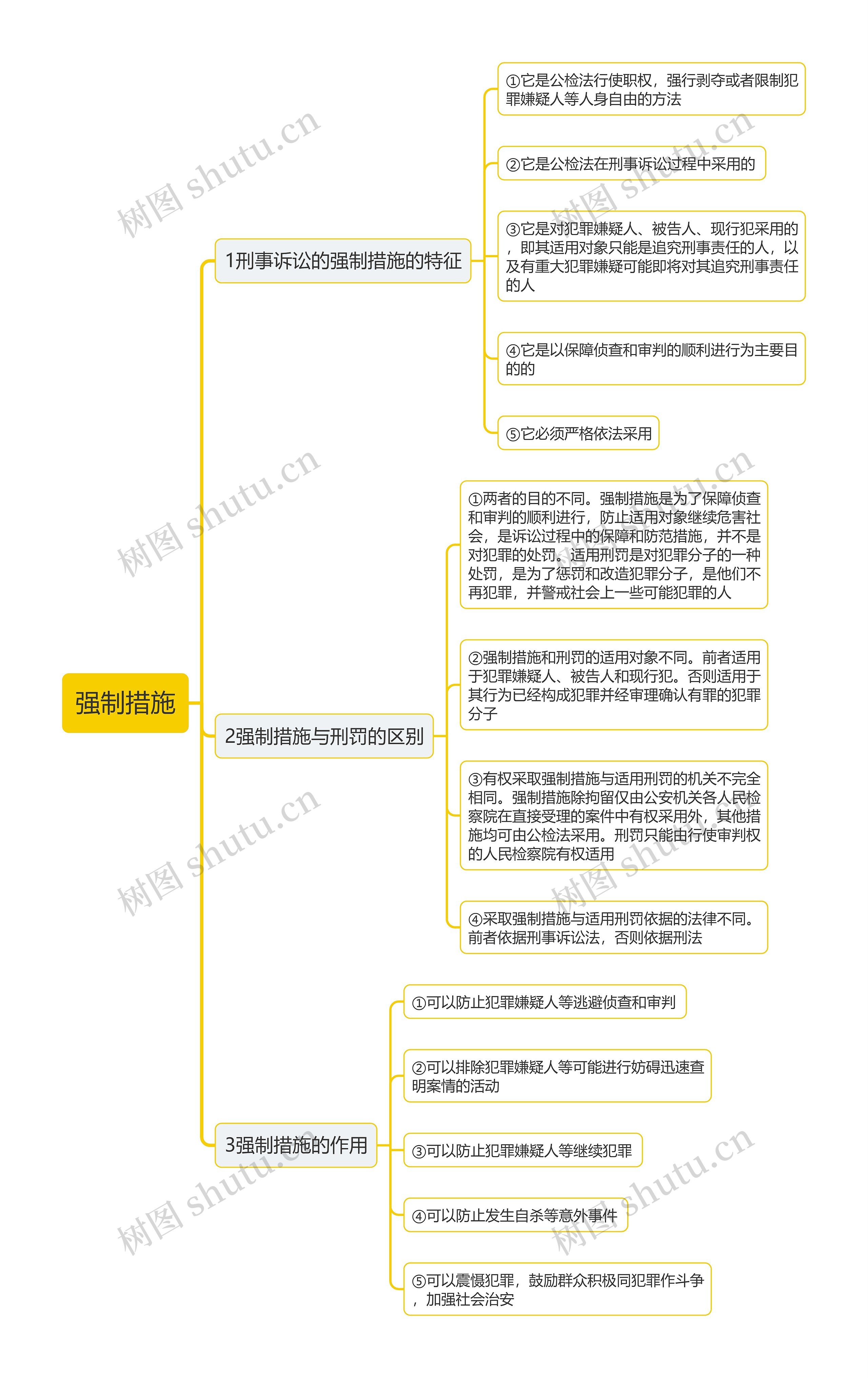 强制措施思维导图