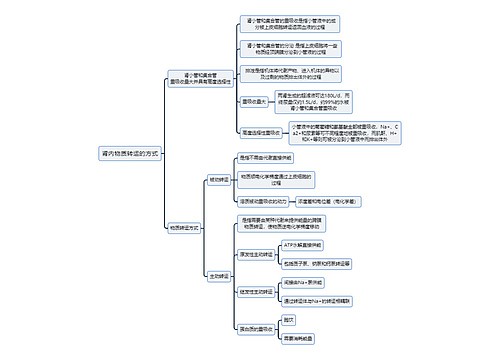医学知识肾内物质转运的方式思维导图