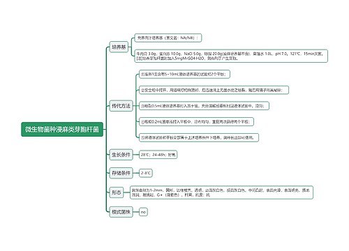 微生物菌种浸麻类芽胞杆菌思维导图