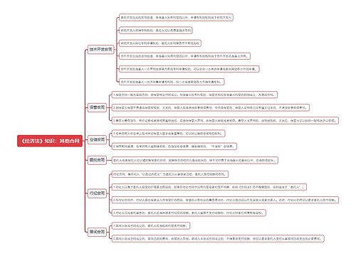 《经济法》知识：其他合同思维导图