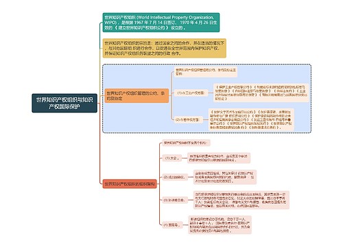 知识产权世界知识产权组织与知识产权国际保护思维导图