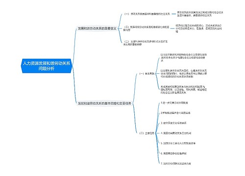 人力资源发展和谐劳动关系问题分析