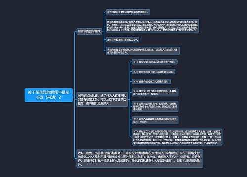 《关于帮信罪的解释与量刑标准（刑法）2》思维导图