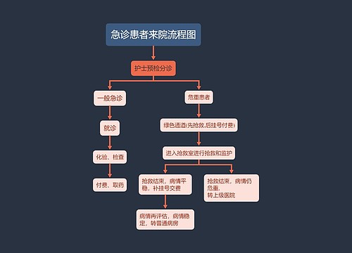 急诊患者来院流程图