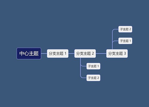 蓝色深色系简约中心主题时间图