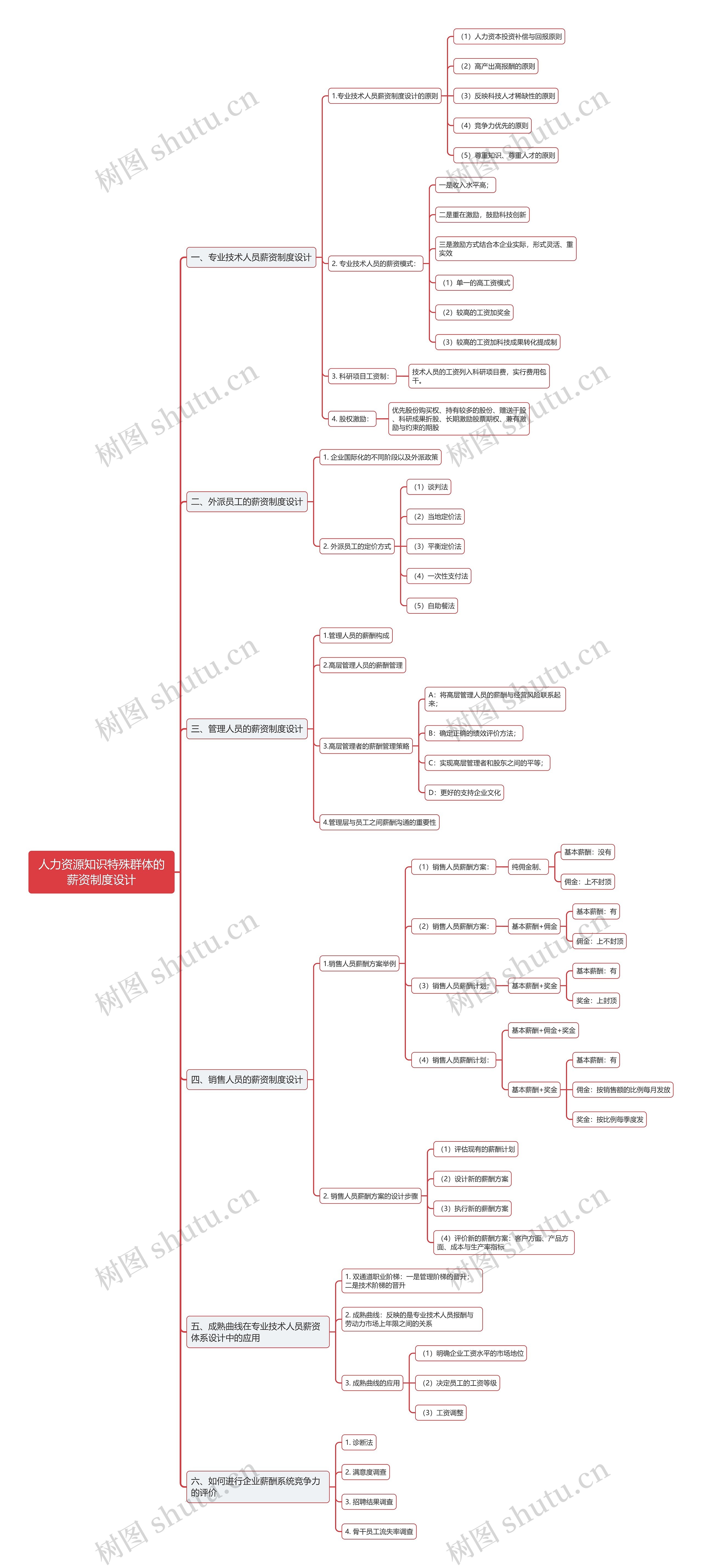 人力资源知识特殊群体的薪资制度设计思维导图