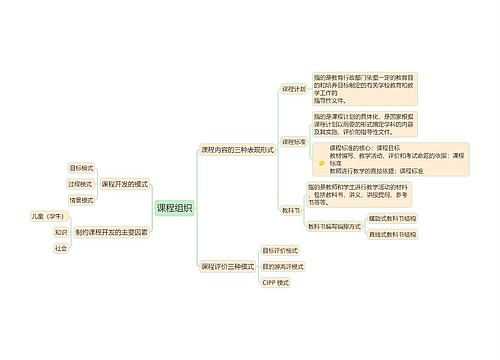 教育知识与能力《课程组织》思维导图