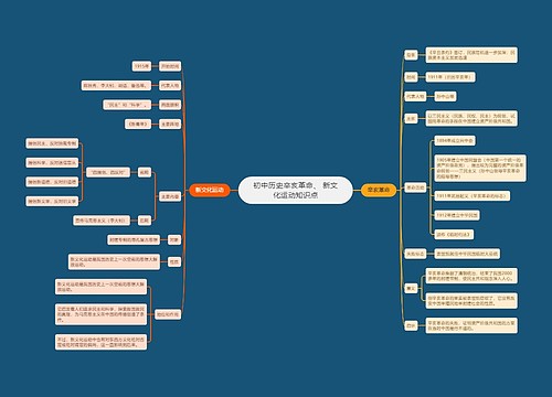 初中历史辛亥革命、 新文化运动知识点