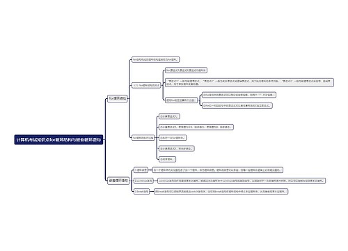 计算机考试知识点for循环结构与嵌套循环语句思维导图