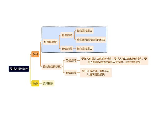 法学知识委托人权利义务思维导图