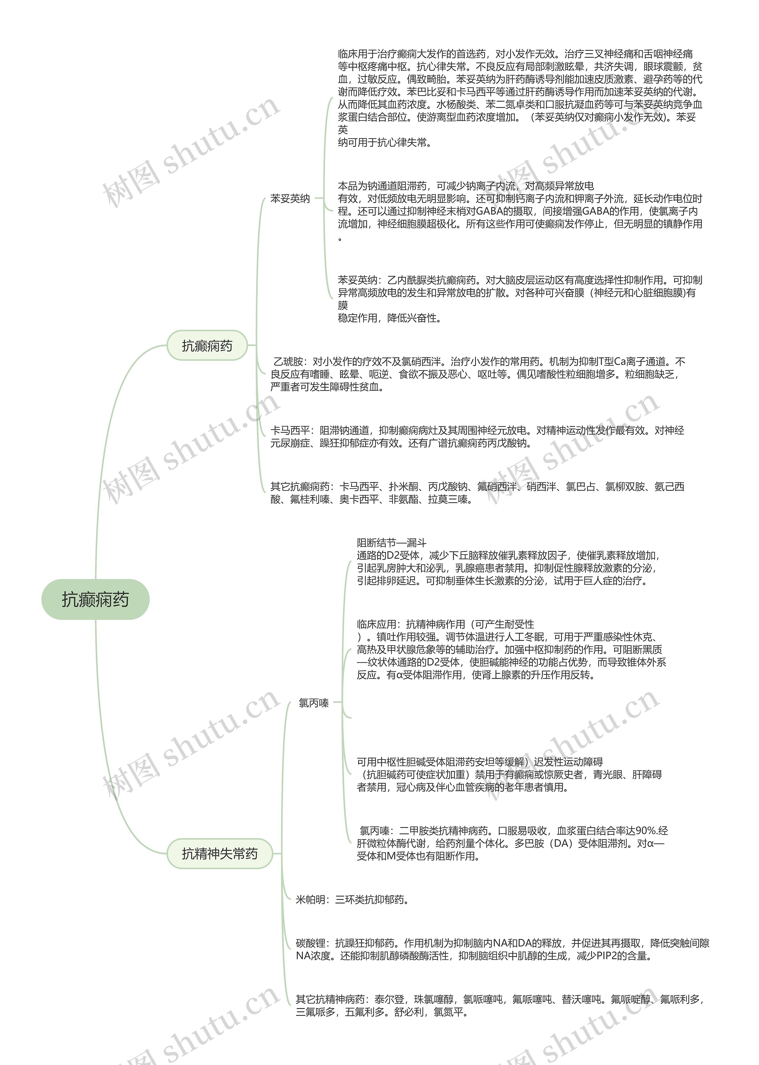 抗癫痫药的思维导图