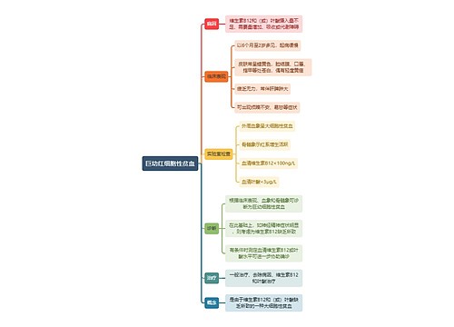 医学知识巨幼红细胞性贫血思维导图