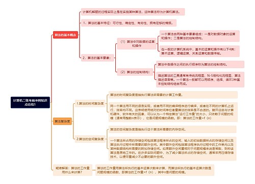 《计算机二级考前冲刺知识点总结1》思维导图