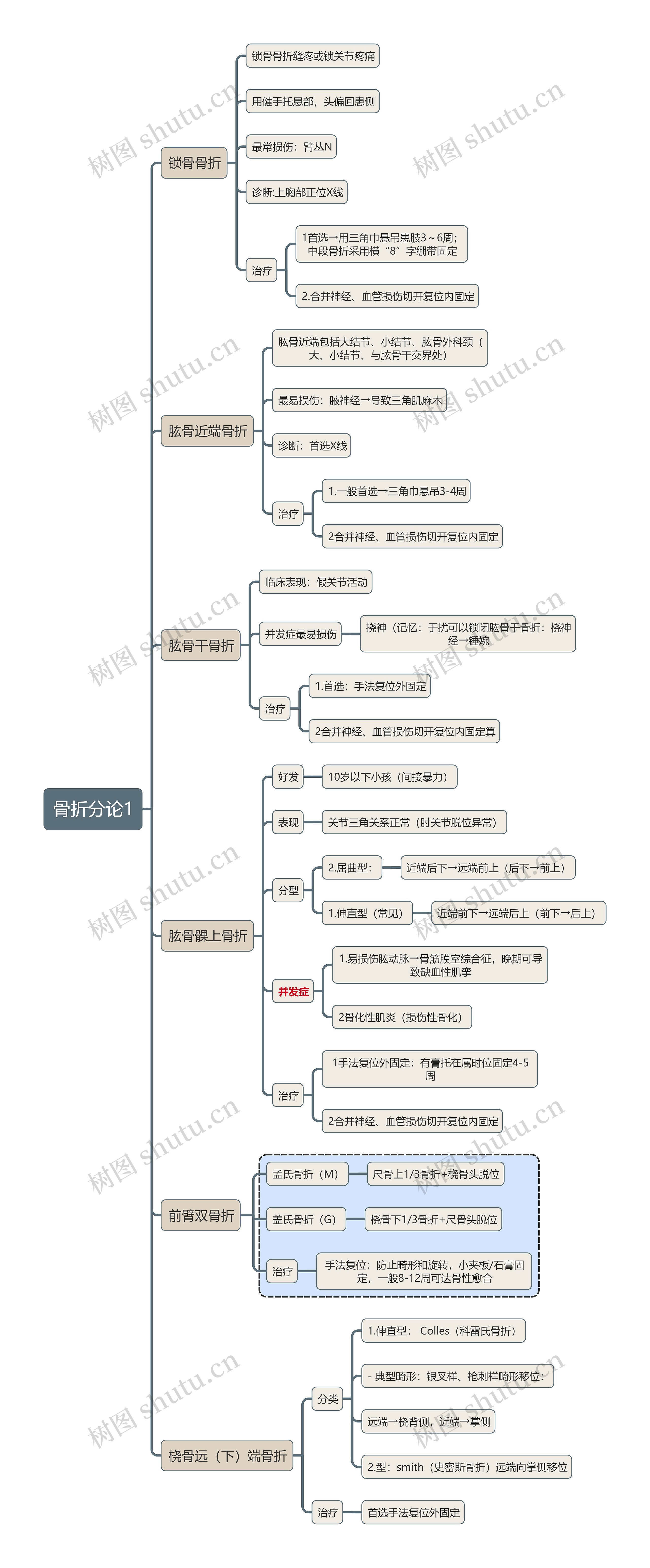 外科学知识骨折分型概论思维导图