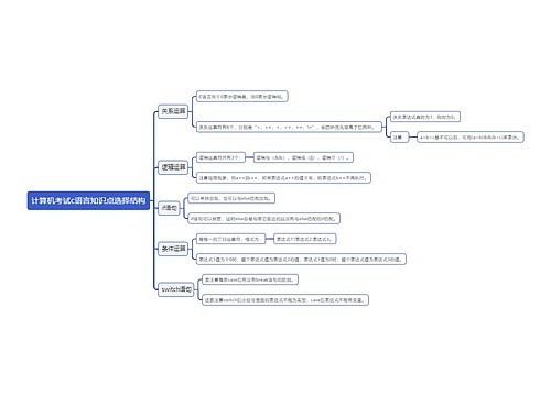 计算机考试c语言知识点选择结构