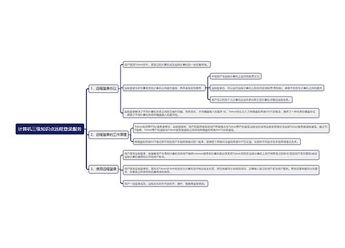 计算机三级知识点远程登录服务思维导图