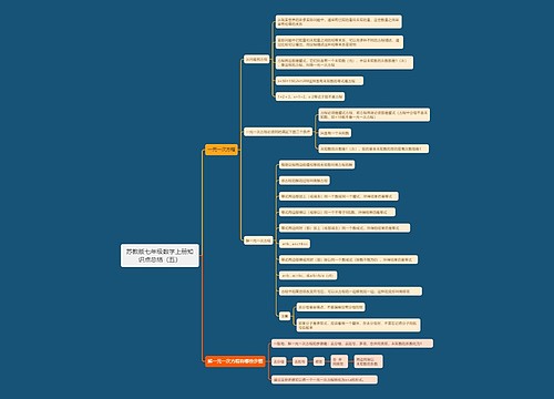 苏教版七年级数学上册知识点总结（五）
