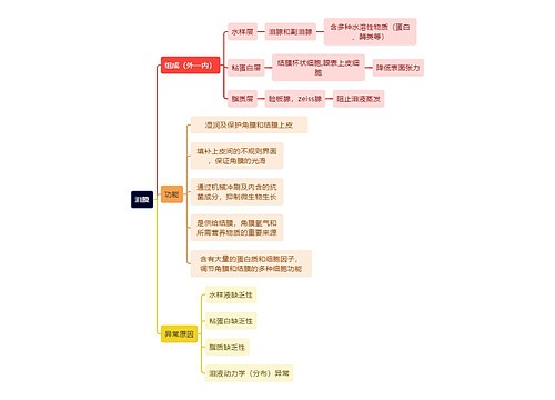 医学知识泪膜思维导图