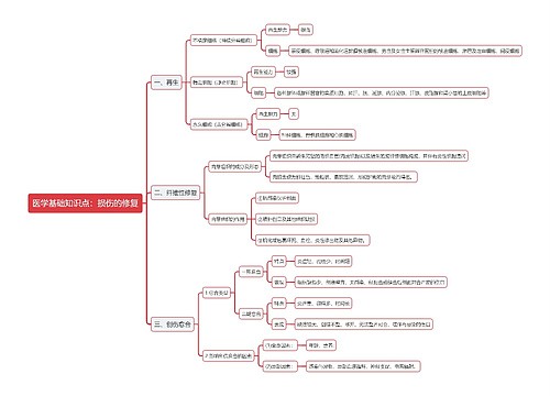 医学基础知识点：损伤的修复思维导图