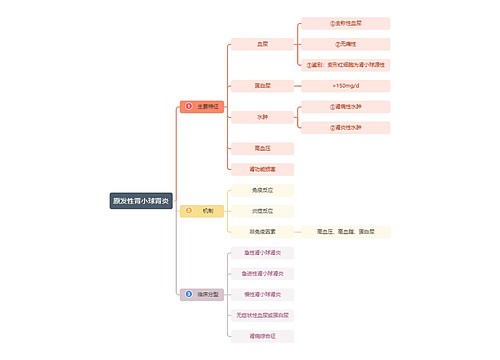 医学知识原发性肾小球肾炎思维导图