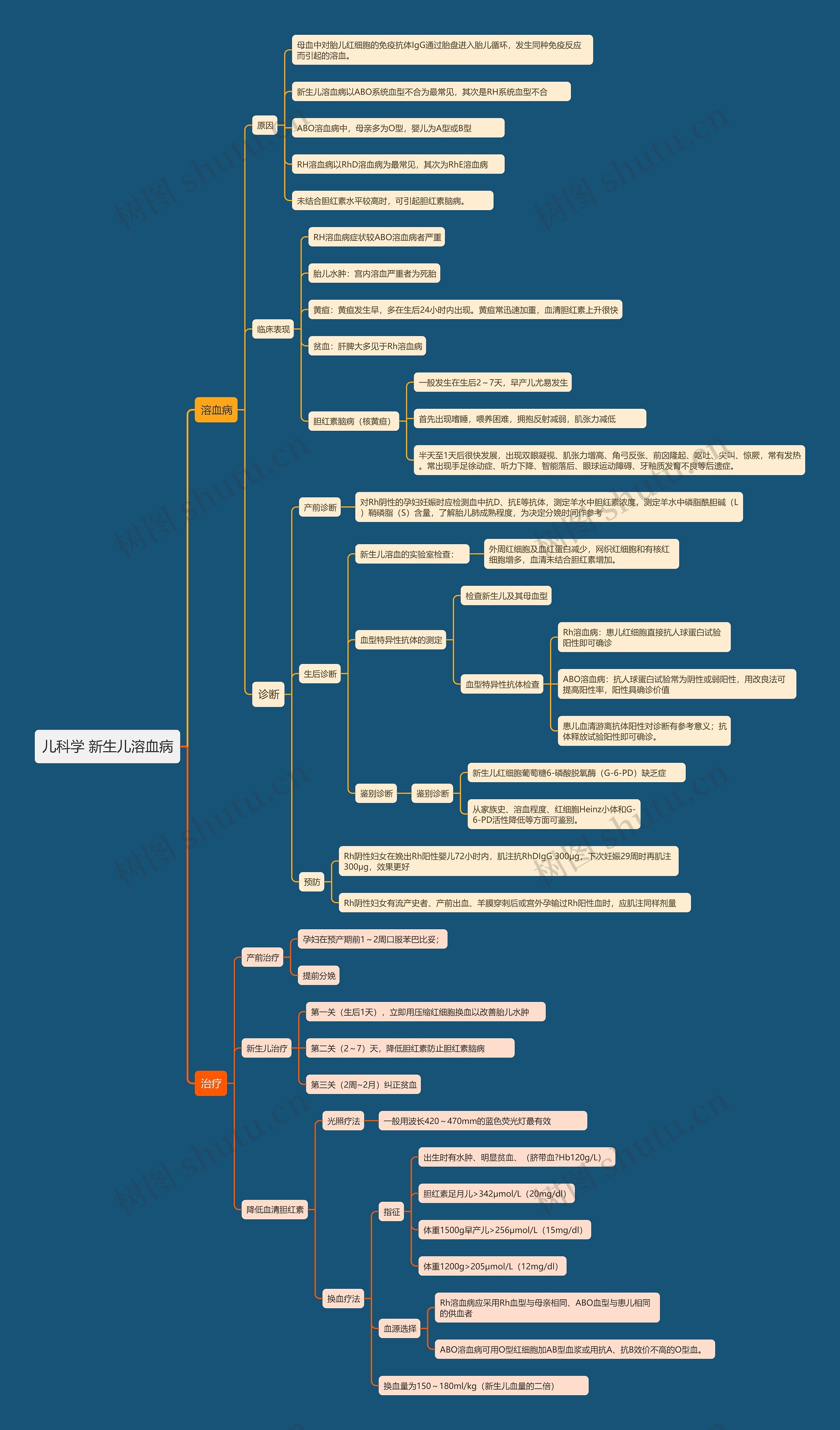 儿科学 新生儿溶血病思维导图