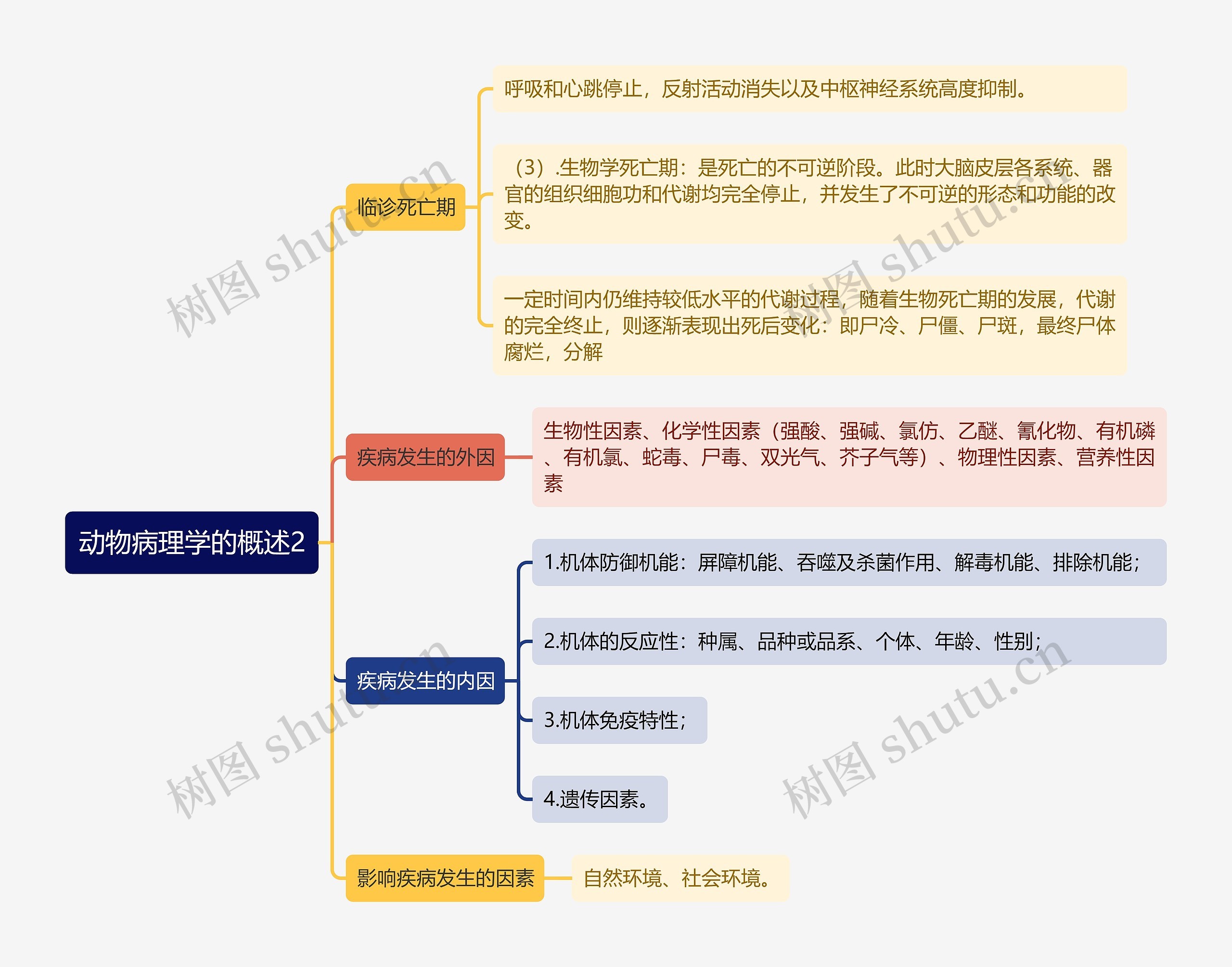 《动物病理学的概述2》思维导图