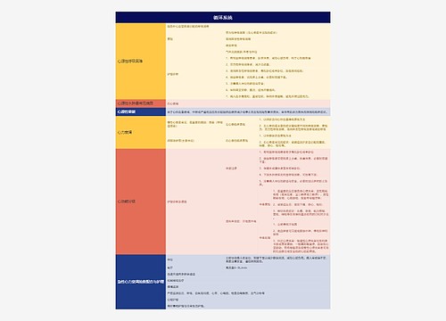 循环系统的思维导图