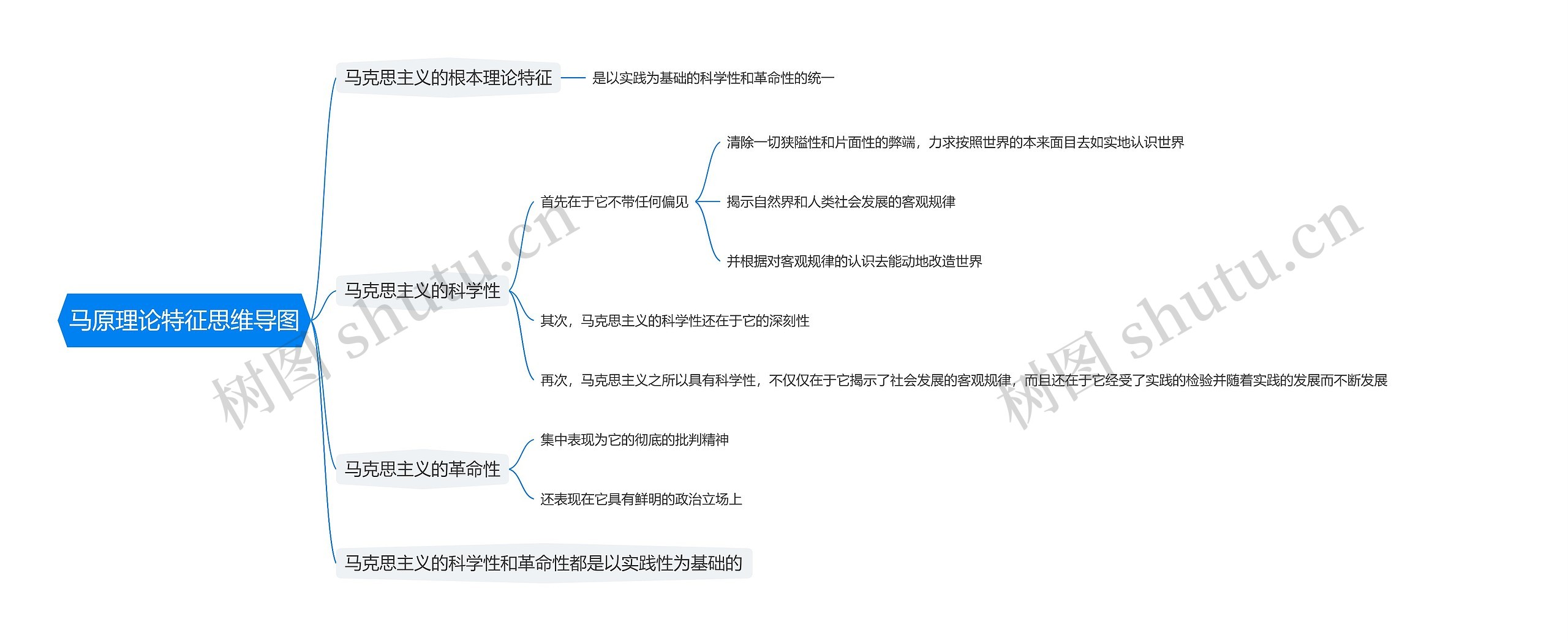 马原理论特征思维导图