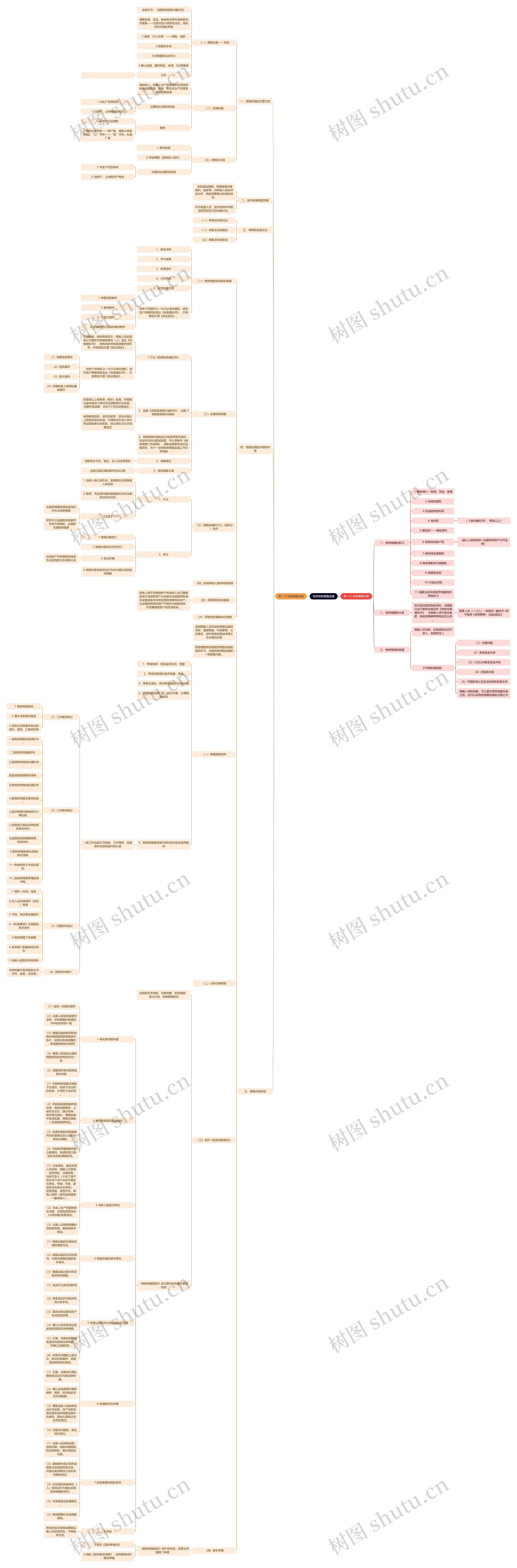 政府税务稽查实施思维导图