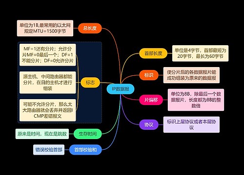 国二计算机考试IP数据报知识点思维导图