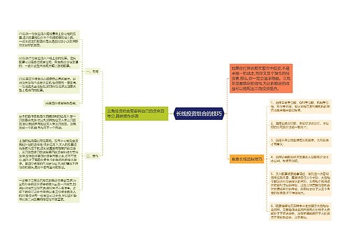 长线投资组合的技巧