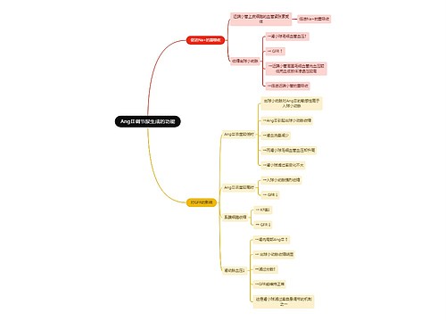 医学知识AngⅡ调节尿生成的功能思维导图