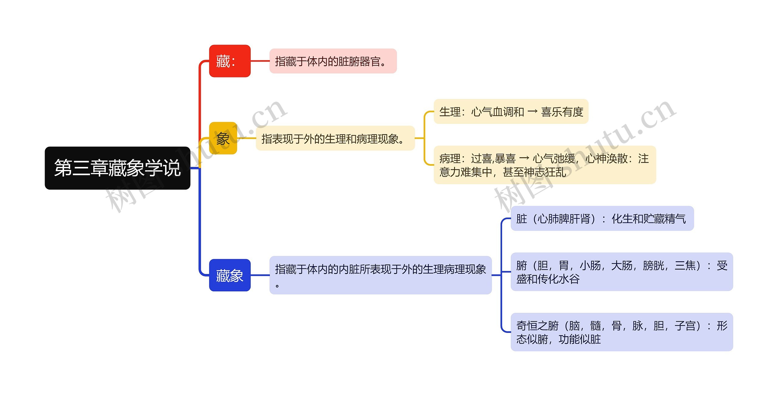 藏象学说思维导图