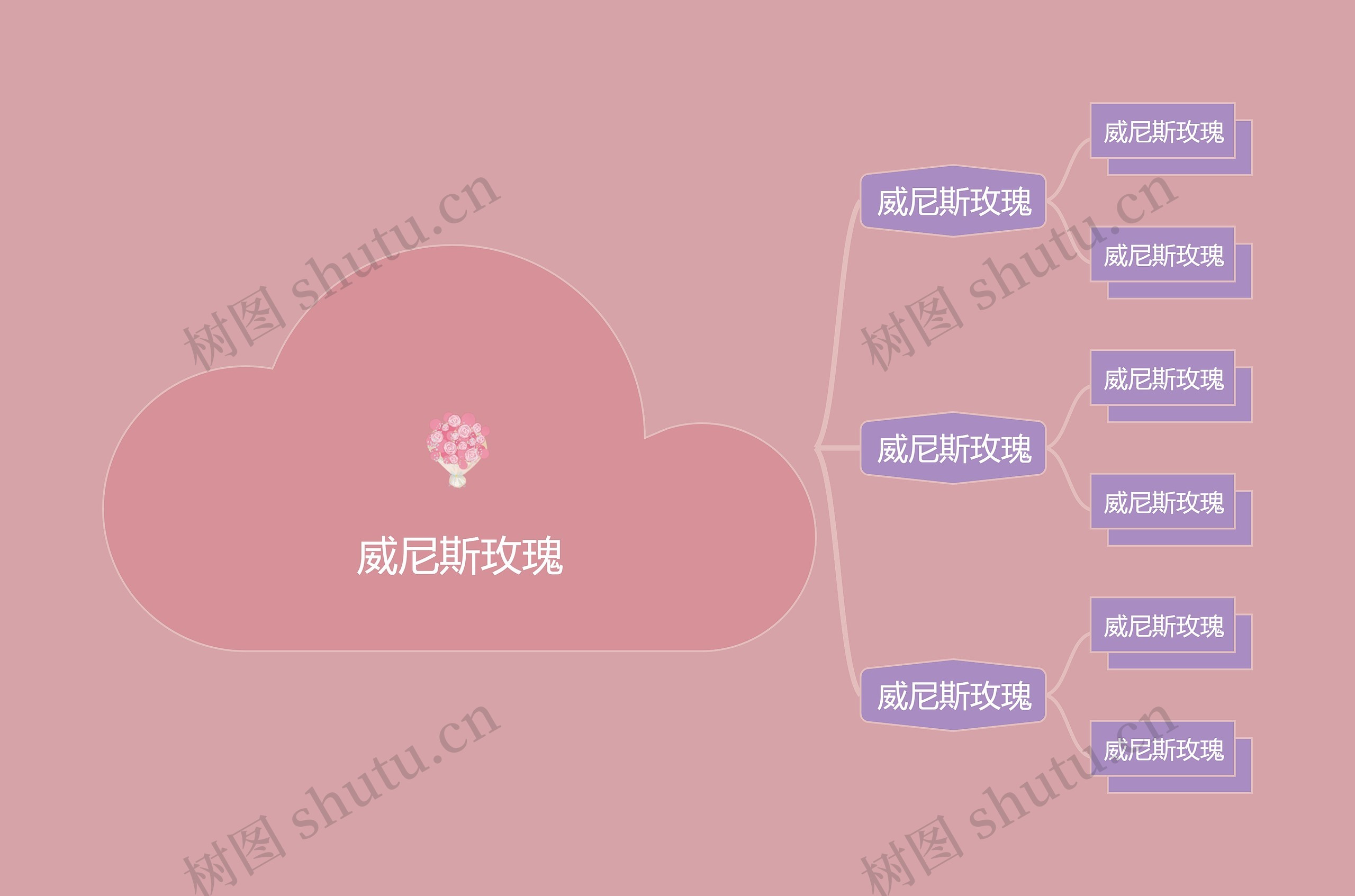 威尼斯玫瑰主题思维导图