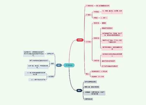 医学知识牛带绦虫思维导图