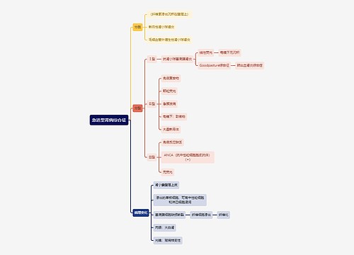 医学知识急进型肾病综合征思维导图