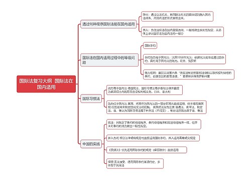 国际法复习大纲  国际法在国内适用