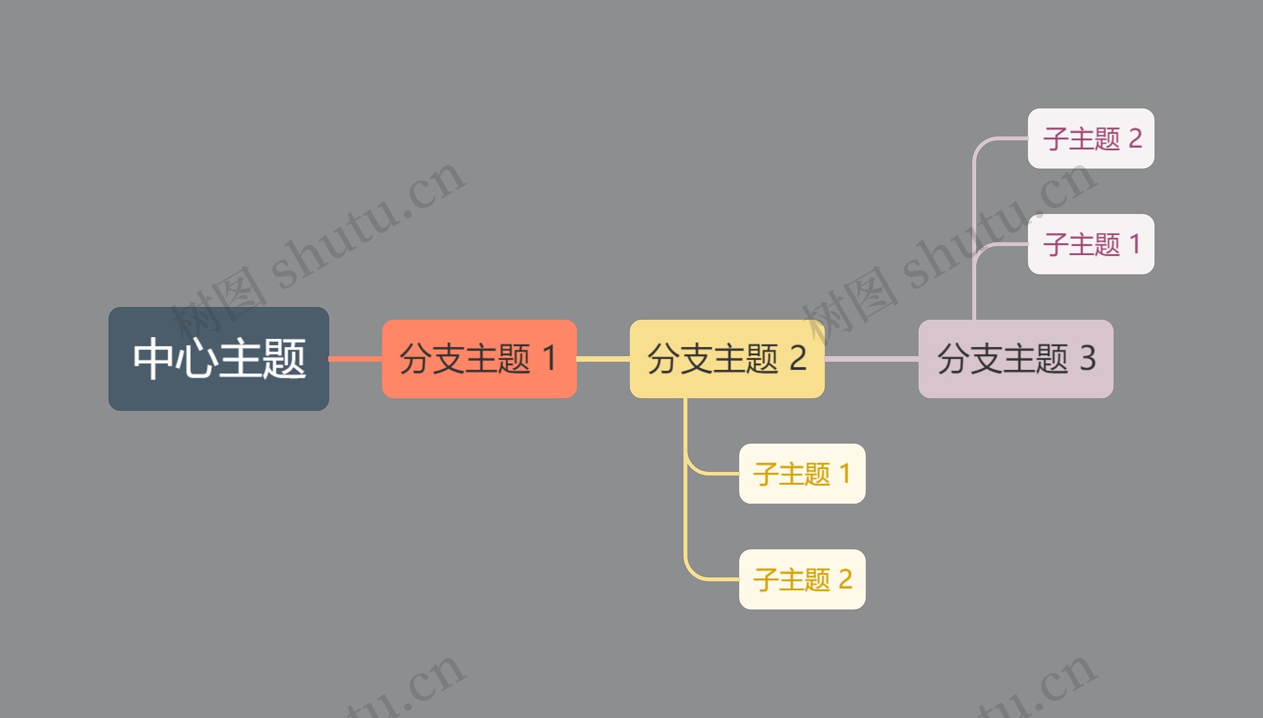 深色简约中心主题时间图