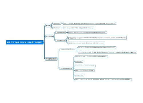 初级会计《初级会计实务》第八章：财务报告