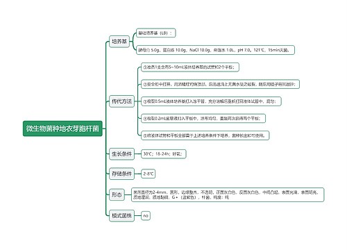 微生物菌种地衣芽胞杆菌思维导图