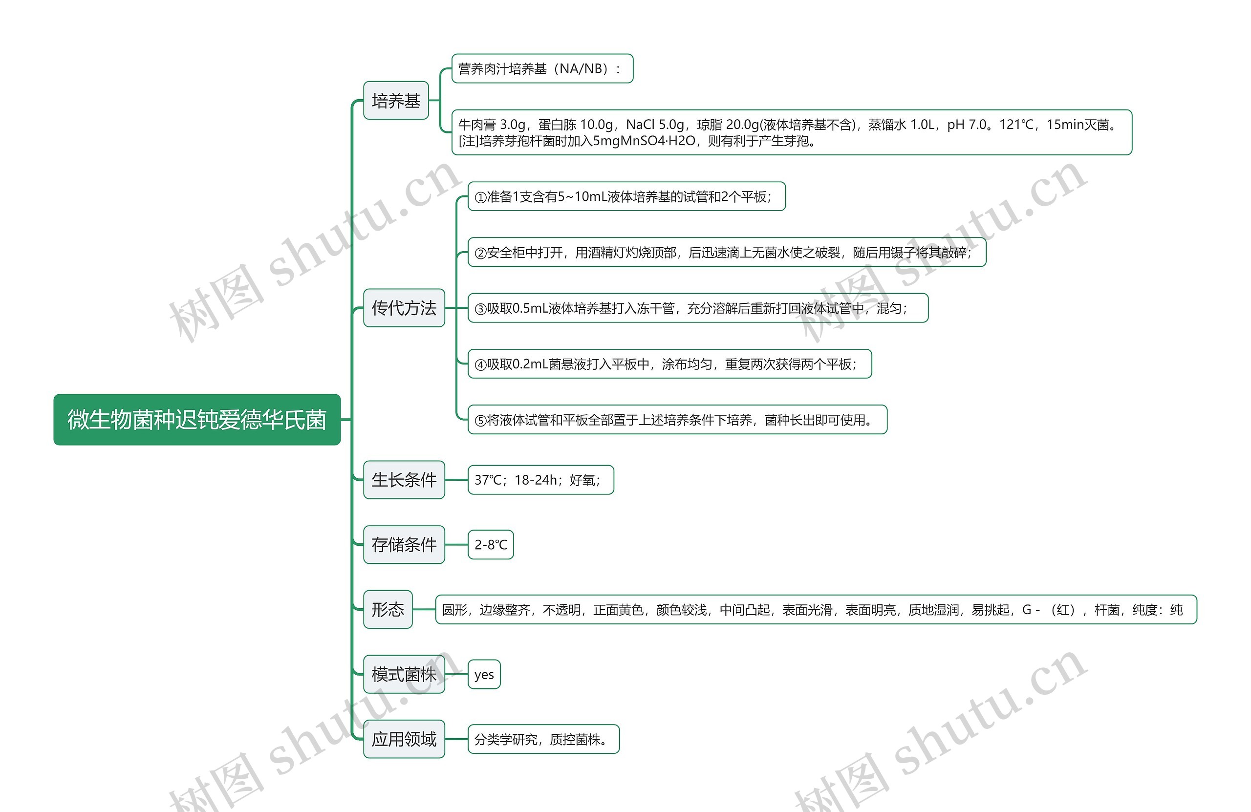 微生物菌种迟钝爱德华氏菌思维导图