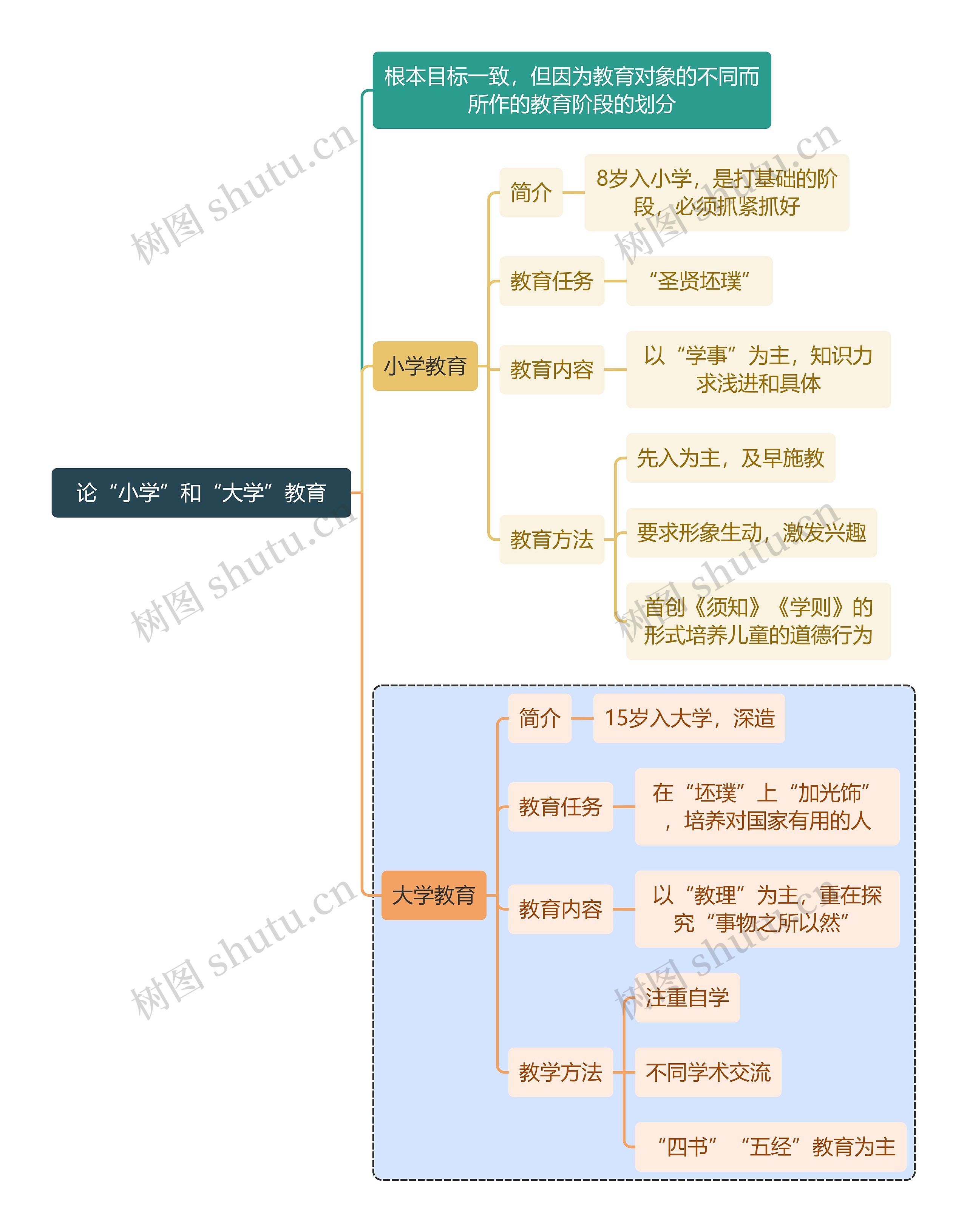 教师资格考试论“小学”和“大学”教育知识点思维导图