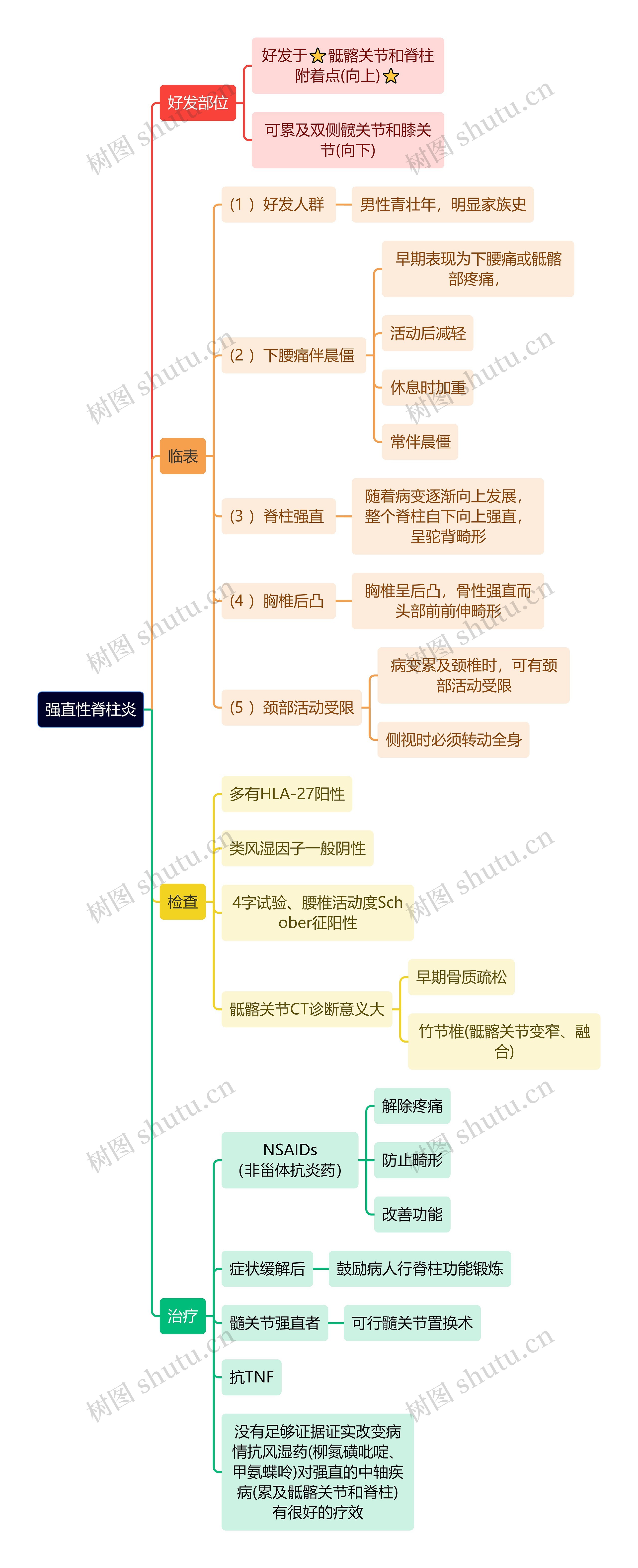 骨学知识强直性脊柱炎思维导图