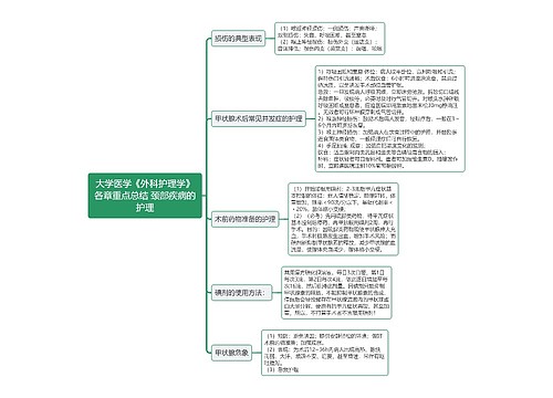 大学医学《外科护理学》各章重点总结 颈部疾病的护理