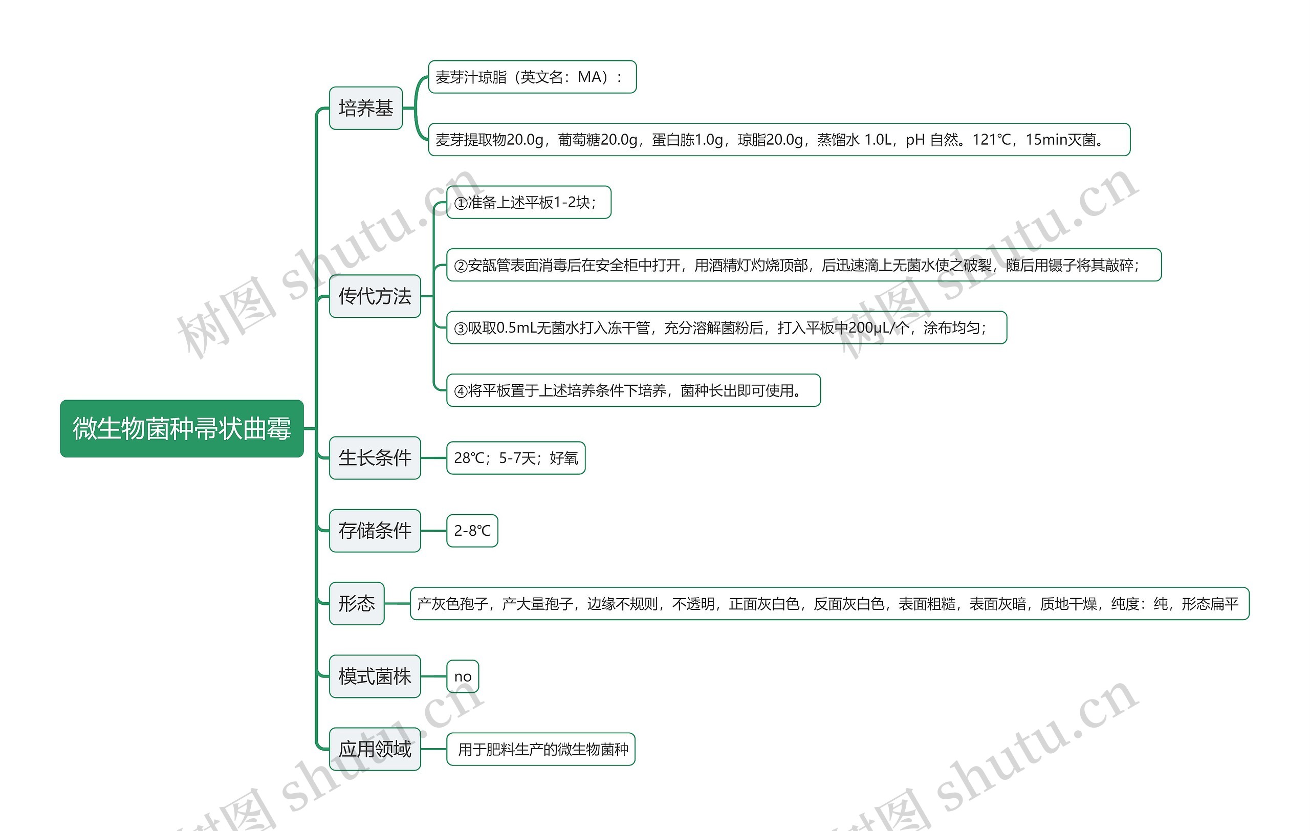 微生物菌种帚状曲霉思维导图