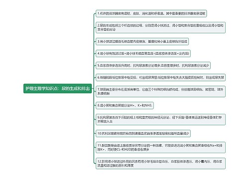 护理生理学知识点：尿的生成和排出