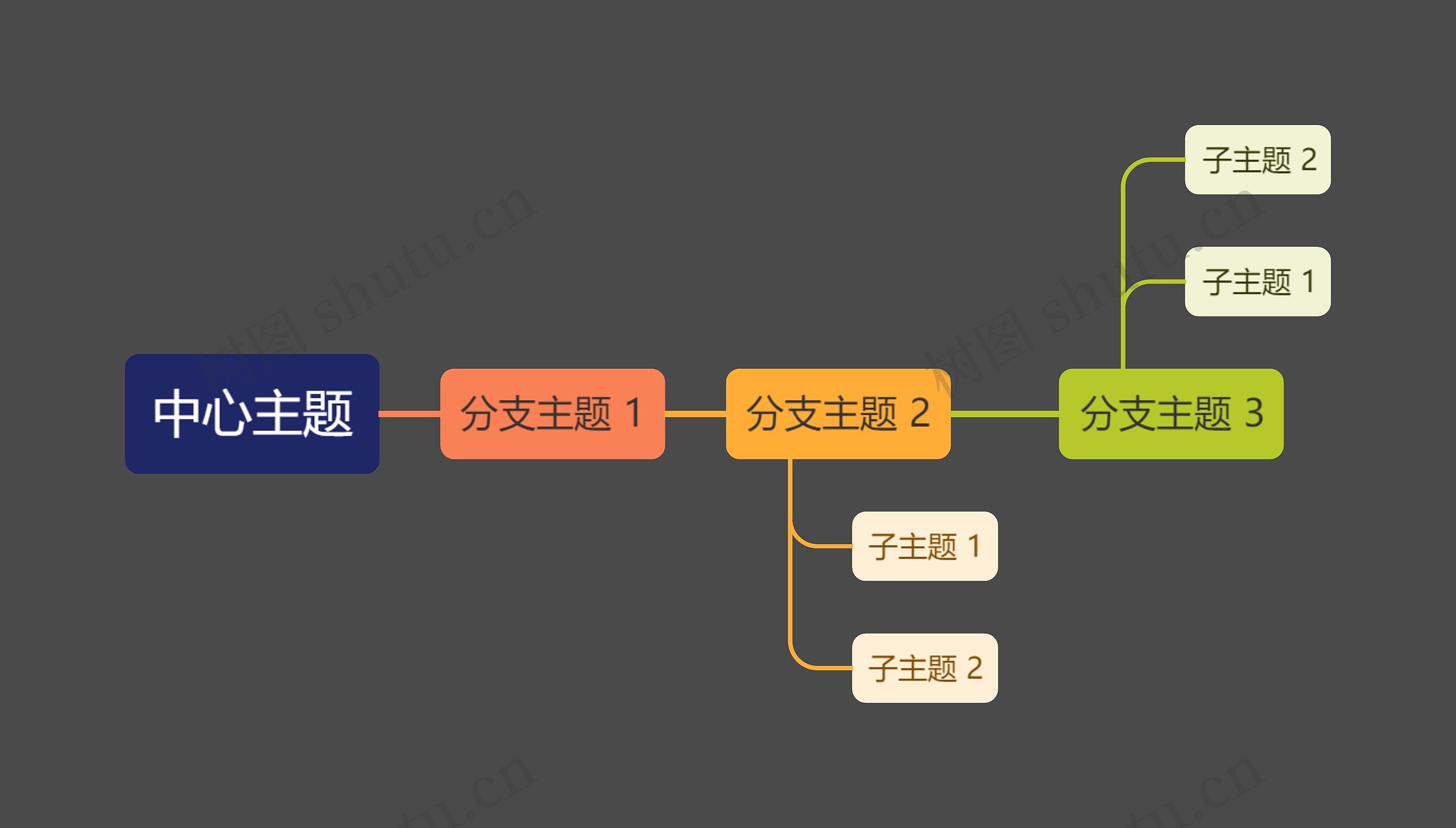 经典深色简约中心主题时间图