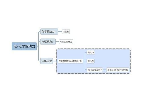 医学生理学知识电-化学驱动力思维导图